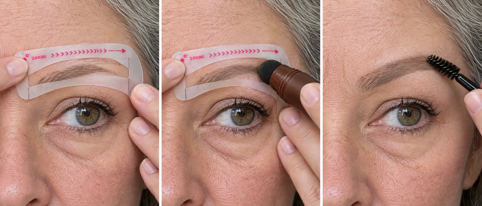 Position the card, stamp lightly, blend with the brush